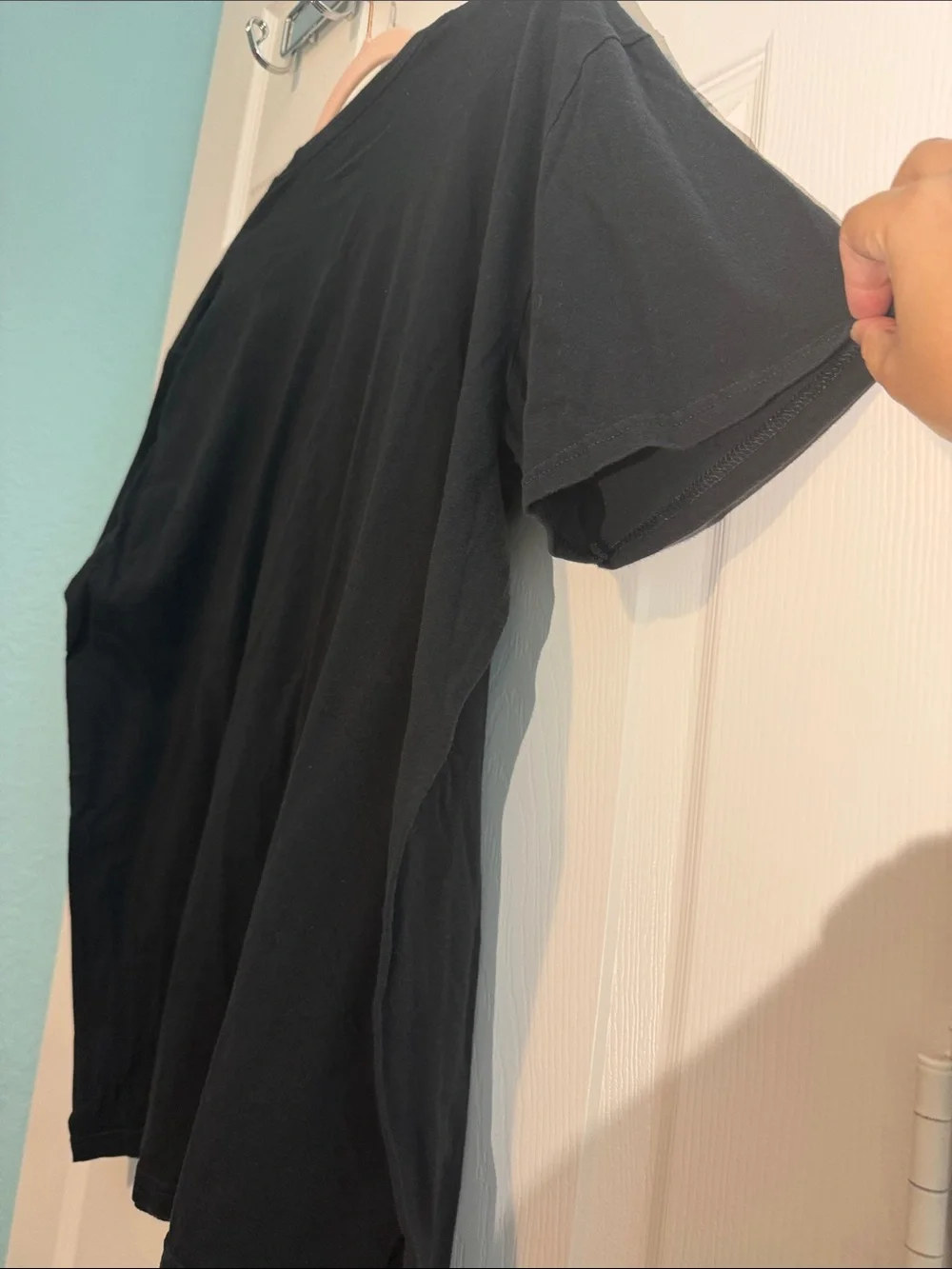 The North Face Black Short Sleeve Tee with Red Logo